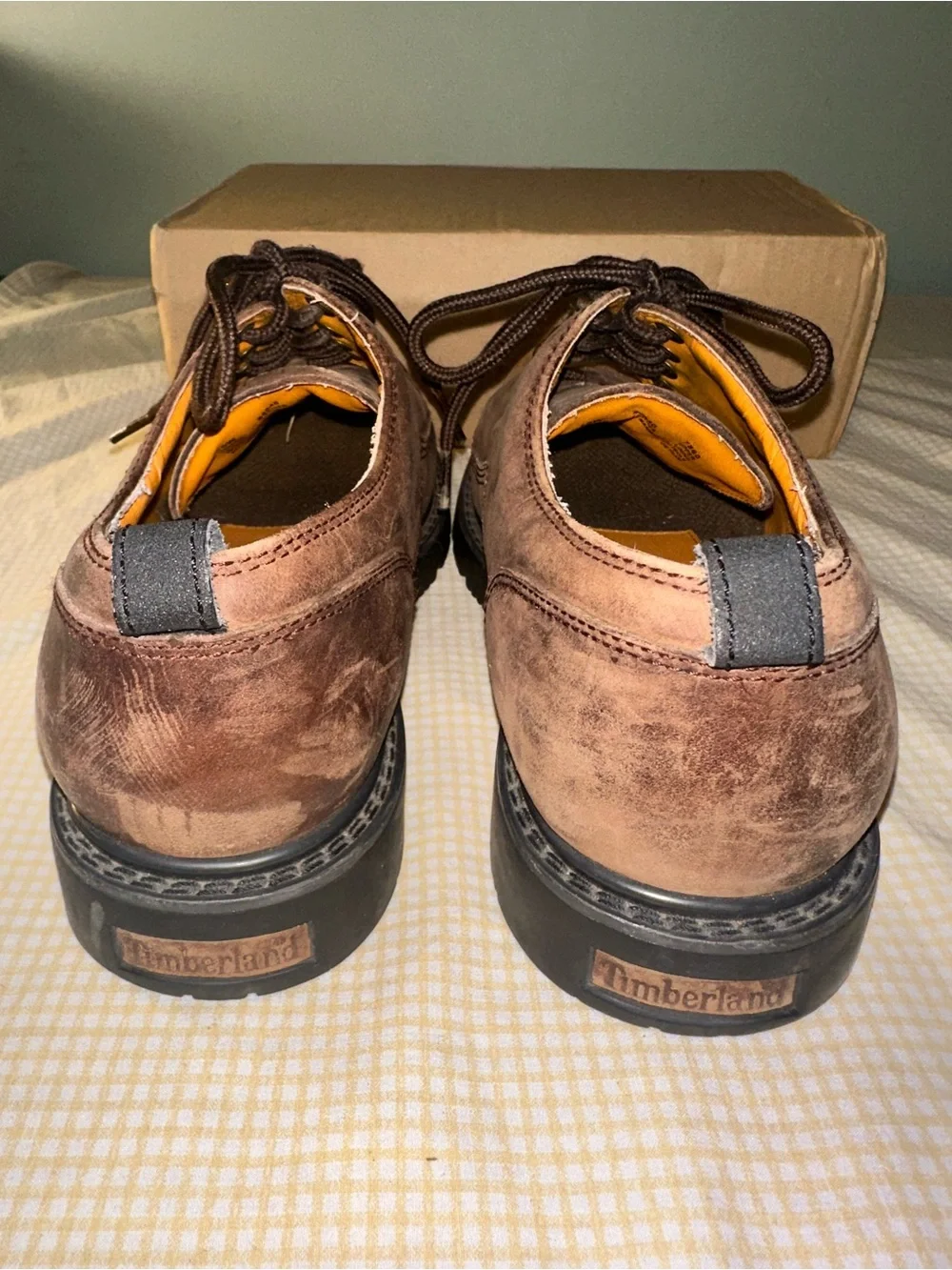 Timberland Men's Brown Leather Lace-Up Derby Shoes